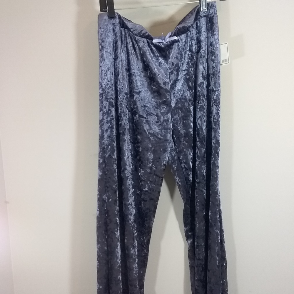 IJAK Pajama bottom  Crushed Velvet  Purple Size L